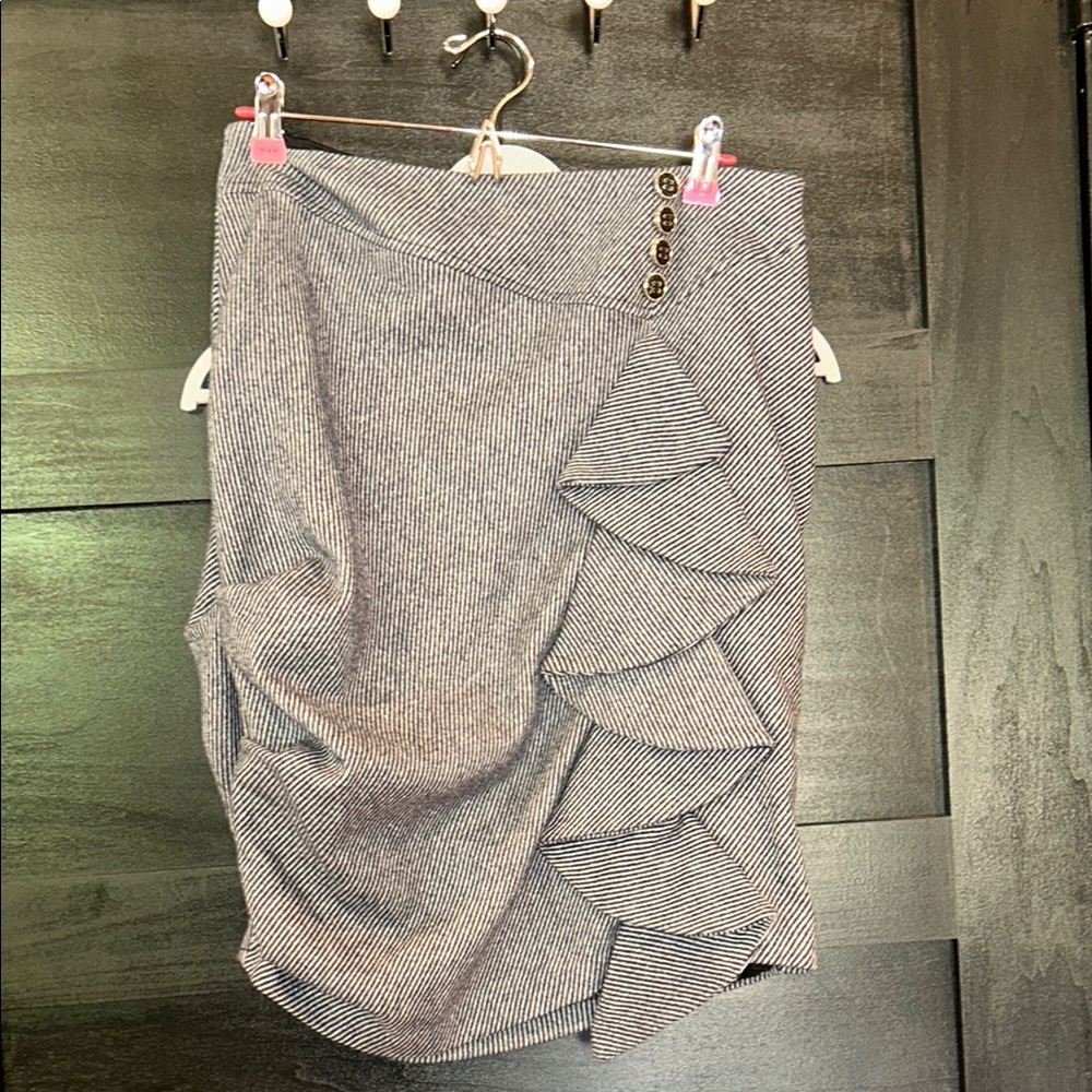 EUC Eva Franco Navy and Grey Skirt